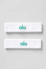 Glow Sweatband (2-Pack) - White/Spruce Green