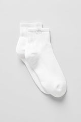 Quarter Crew Street Sock - White