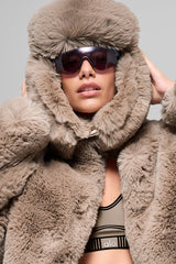Faux Fur Starstruck Hat - Oat