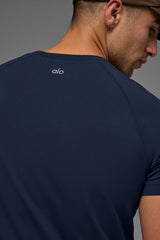 ALO Vapor Crewneck Short Sleeve - Navy