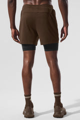 Conquer React 2-In-1 Performance Short - Espresso/Black