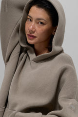 Scholar Hooded Sweater - Light Cocoa