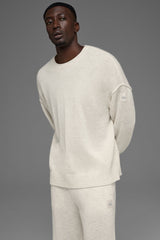 Unisex Wool鑱紺ashmere New Class Crewneck Sweater - Bone Heather