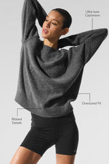 Unisex Wool鑱紺ashmere New Class Crewneck Sweater - Platinum Grey