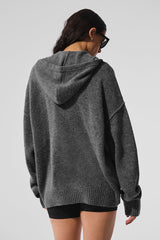 Wool鑱紺ashmere New Class Full Zip Hoodie - Platinum Grey