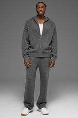 Wool鑱紺ashmere New Class Full Zip Hoodie - Platinum Grey