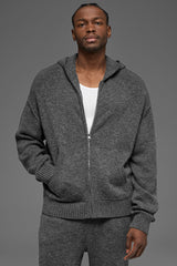 Wool鑱紺ashmere New Class Full Zip Hoodie - Platinum Grey