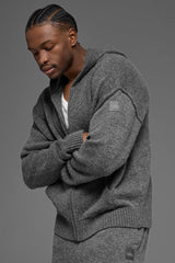 Wool鑱紺ashmere New Class Full Zip Hoodie - Platinum Grey