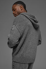 Wool鑱紺ashmere New Class Full Zip Hoodie - Platinum Grey