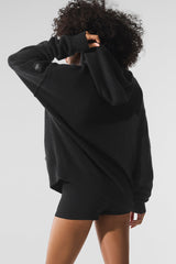 Wool鑱紺ashmere New Class Hoodie - Black