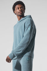 Wool鑱紺ashmere New Class Hoodie - Celestial Blue Granite Heather