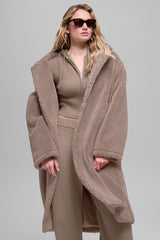 Oversized Sherpa Trench - Chai Latte