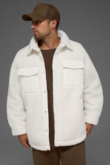 Sherpa Edge Shacket - Ivory