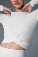 Cover Long Sleeve Top - White