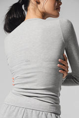 Ribbed Modal Long Sleeve - Athletic Heather Grey