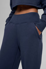 Serenity Wide Leg Sweatpant - Navy