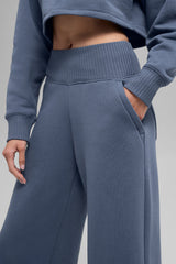 Serenity Wide Leg Sweatpant - Bluestone