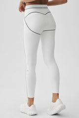 Airbrush High-Waist 7/8 Heart Throb Legging - White/Black