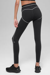 Airbrush High-Waist 7/8 Heart Throb Legging - Black/White
