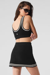 Tennis Club Sweater Knit Bra - Black/Ivory