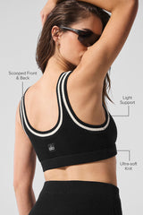 Tennis Club Sweater Knit Bra - Black/Ivory