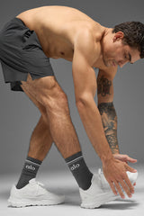 Unisex Throwback Sock - Anthracite/White