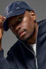 Velvet Off-Duty Cap - Navy