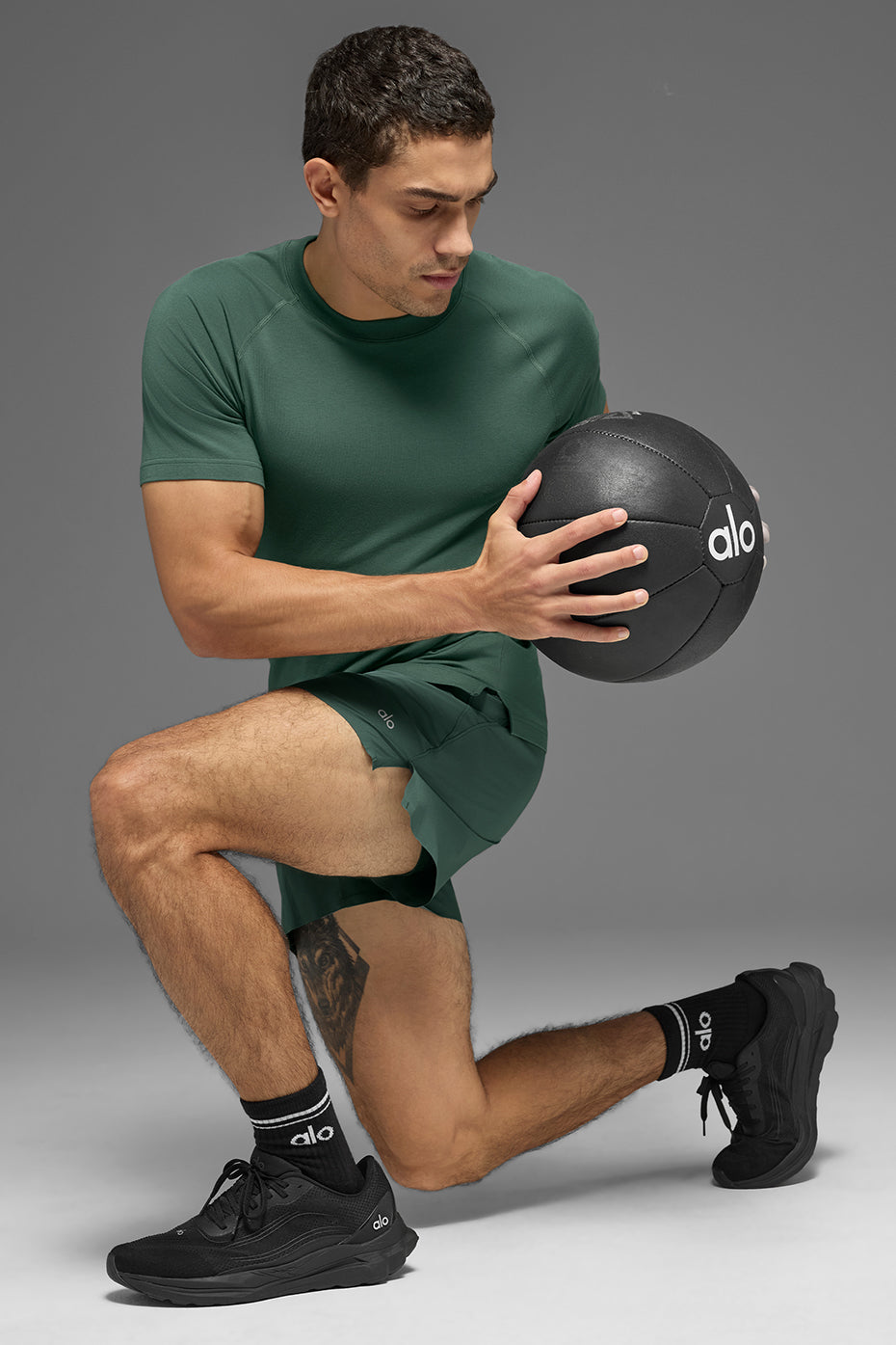 ALO Vapor Crewneck Short Sleeve - Clover Green