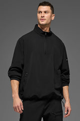 Light Weight Takeaway Track Pullover - Black