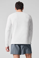 ALO Vapor Crewneck Long Sleeve - White