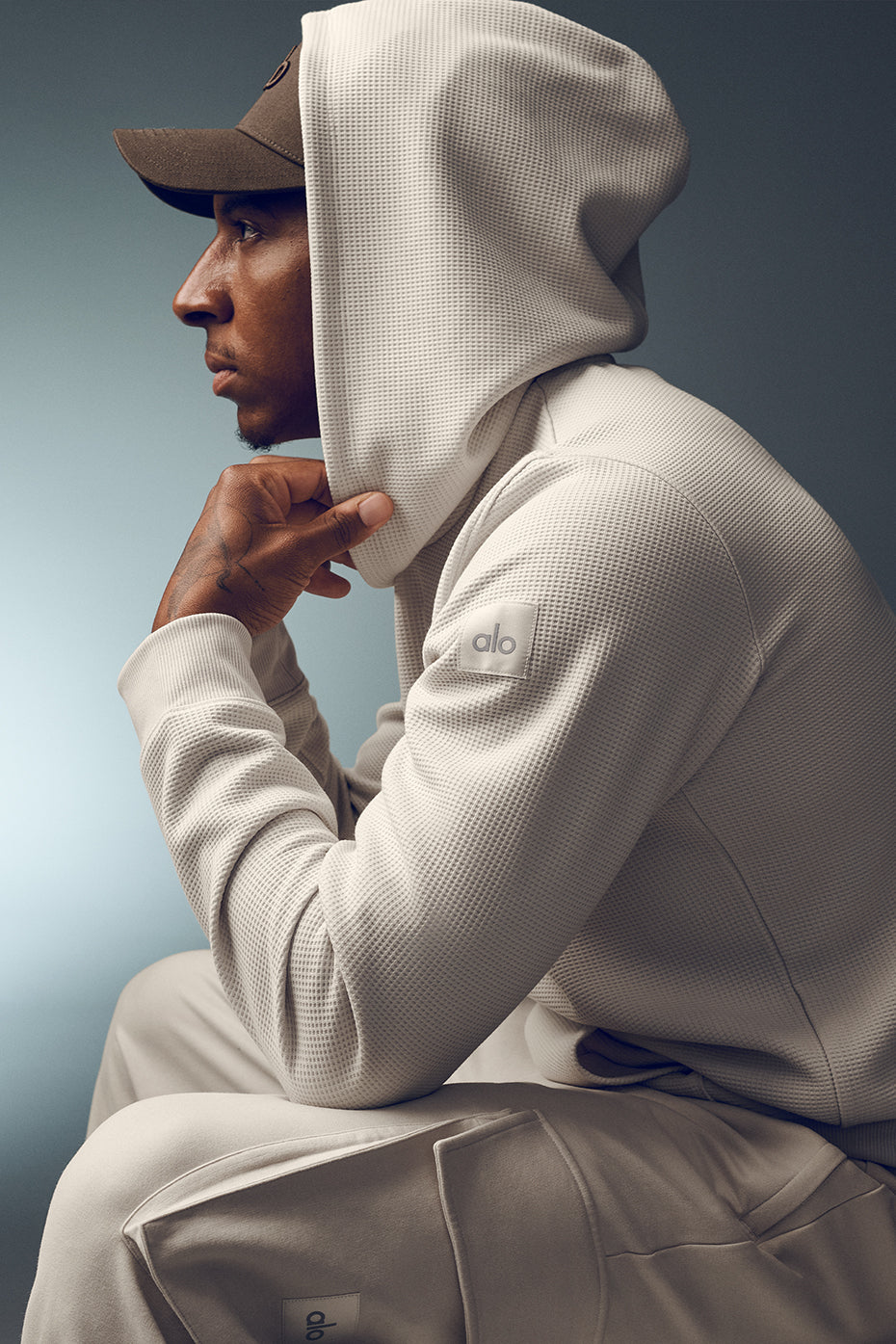 Waffle Lounge Hoodie - Bone