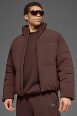 Stretch Woven Street Puffer - Brownstone