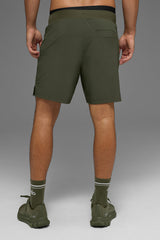7" Repetition Short - Green Olive