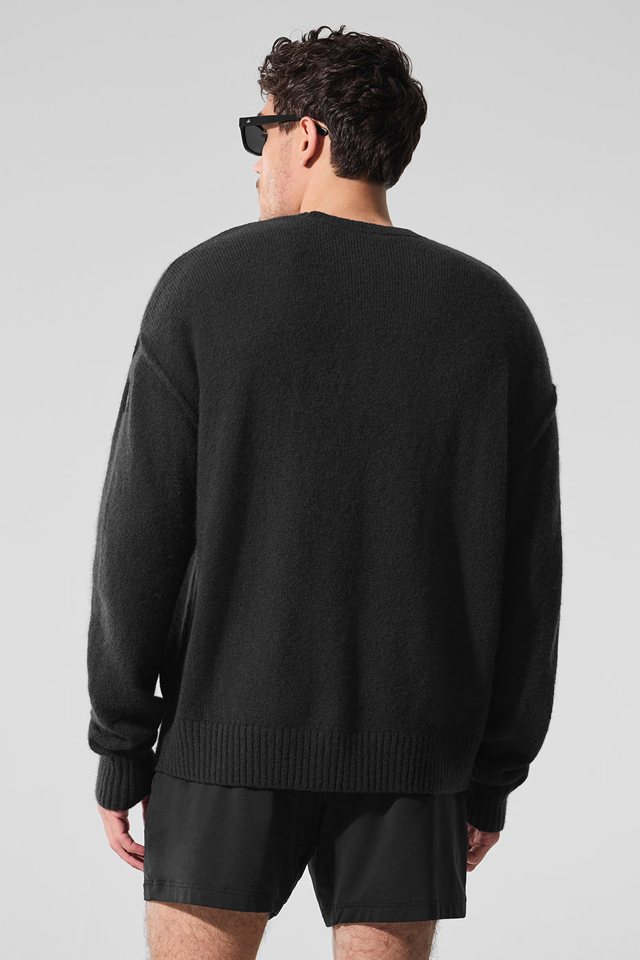 Unisex Wool鑱紺ashmere New Class Crewneck Sweater - Black