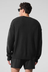 Unisex Wool鑱紺ashmere New Class Crewneck Sweater - Black