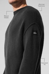 Unisex Wool鑱紺ashmere New Class Crewneck Sweater - Black