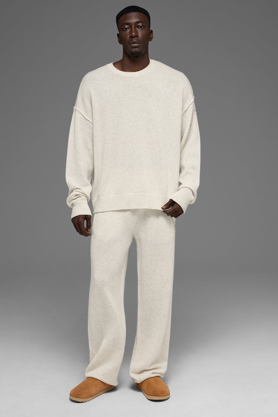 Unisex Wool鑱紺ashmere New Class Crewneck Sweater - Bone Heather
