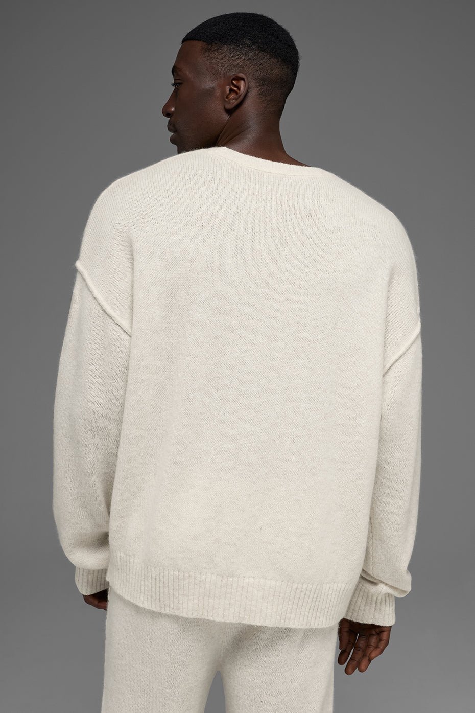 Unisex Wool鑱紺ashmere New Class Crewneck Sweater - Bone Heather