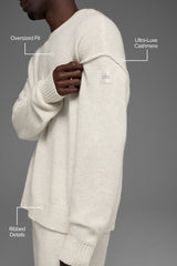 Unisex Wool鑱紺ashmere New Class Crewneck Sweater - Bone Heather