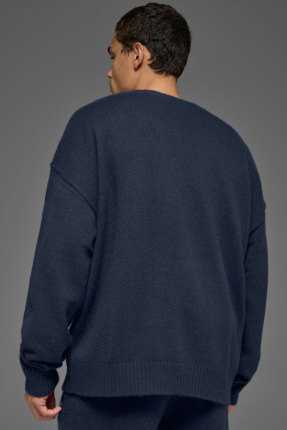 Unisex Wool鑱紺ashmere New Class Crewneck Sweater - Navy
