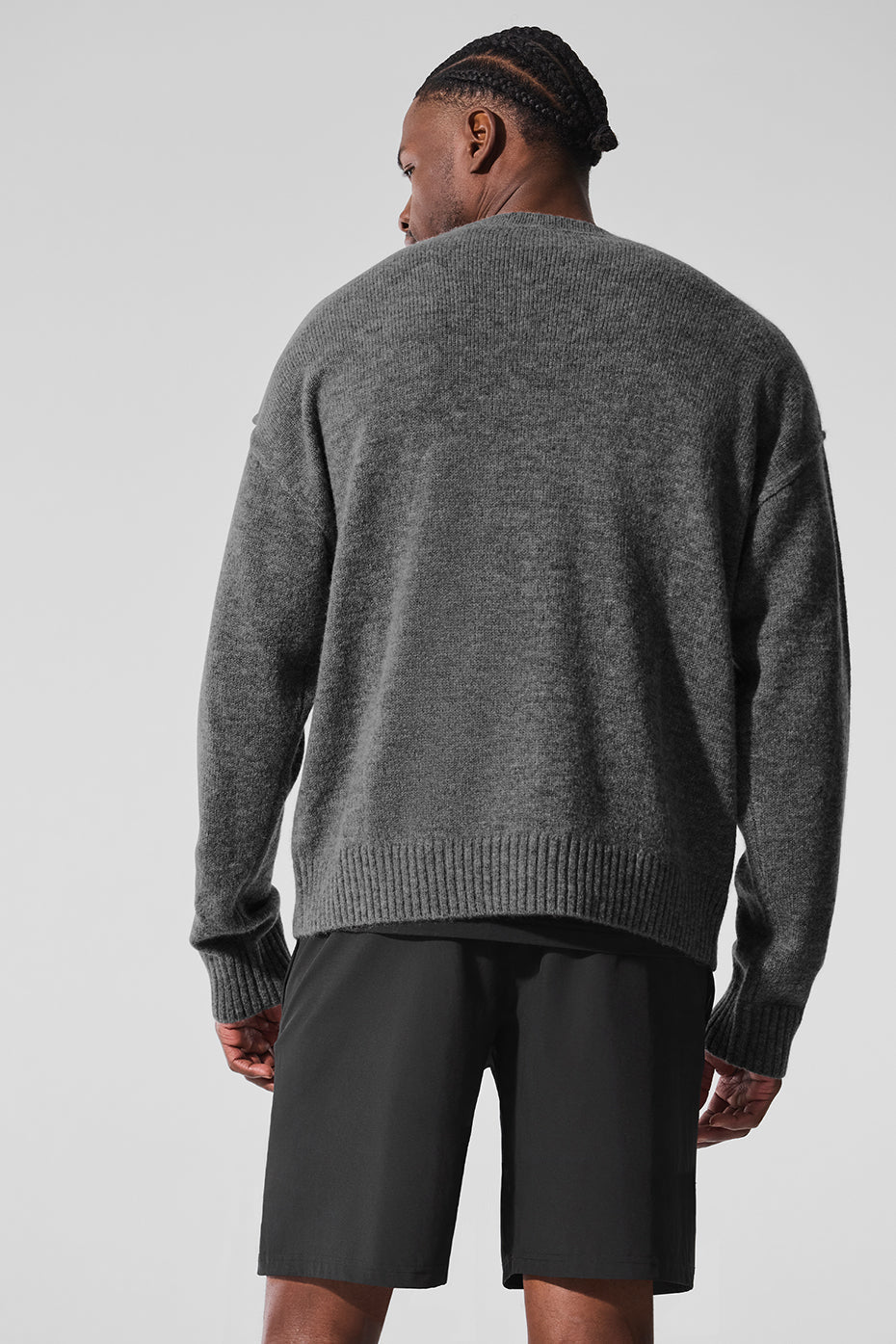 Unisex Wool鑱紺ashmere New Class Crewneck Sweater - Platinum Grey