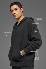 Wool鑱紺ashmere New Class Full Zip Hoodie - Black