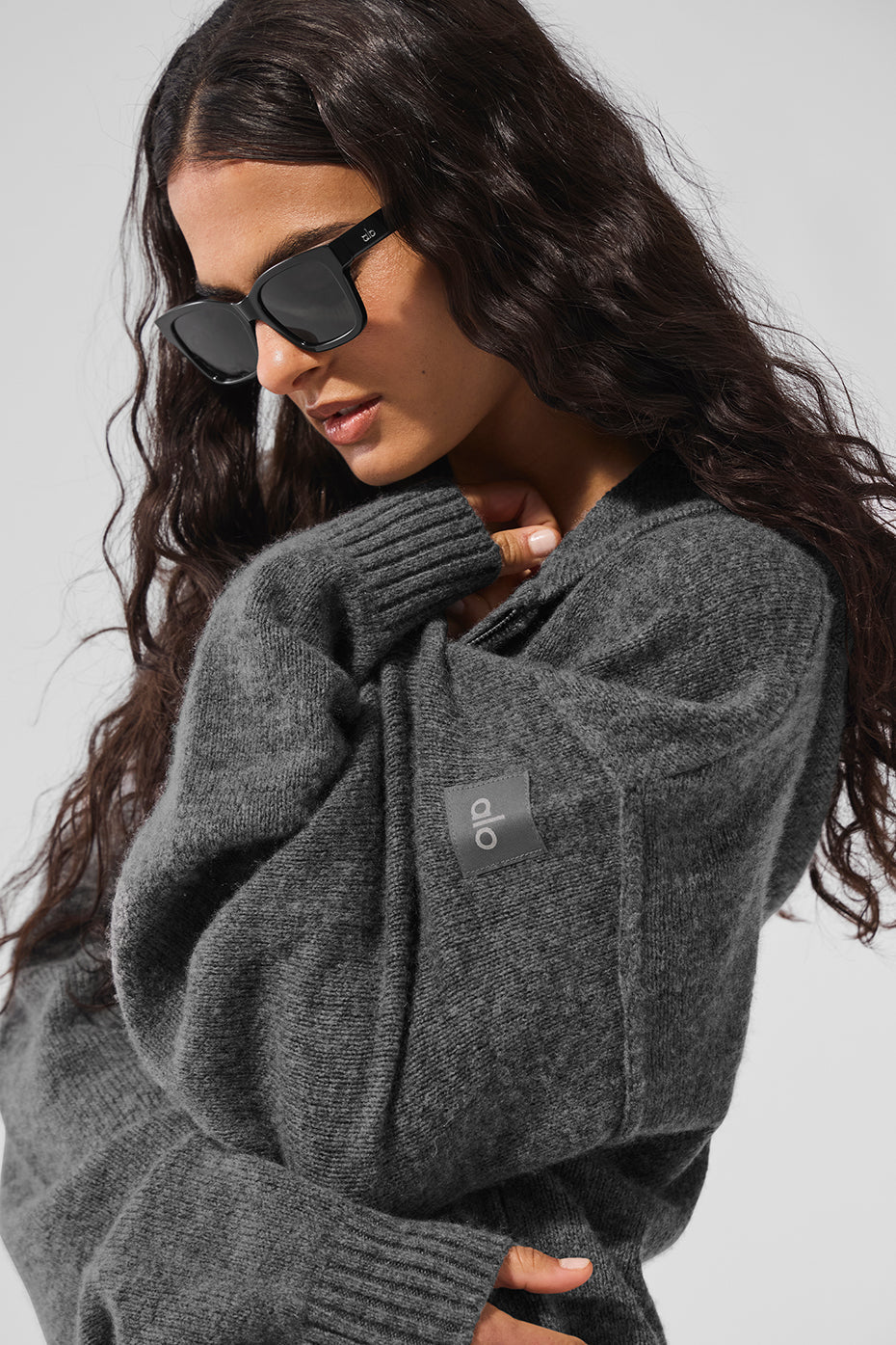 Wool鑱紺ashmere New Class Full Zip Hoodie - Platinum Grey
