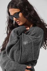 Wool鑱紺ashmere New Class Full Zip Hoodie - Platinum Grey