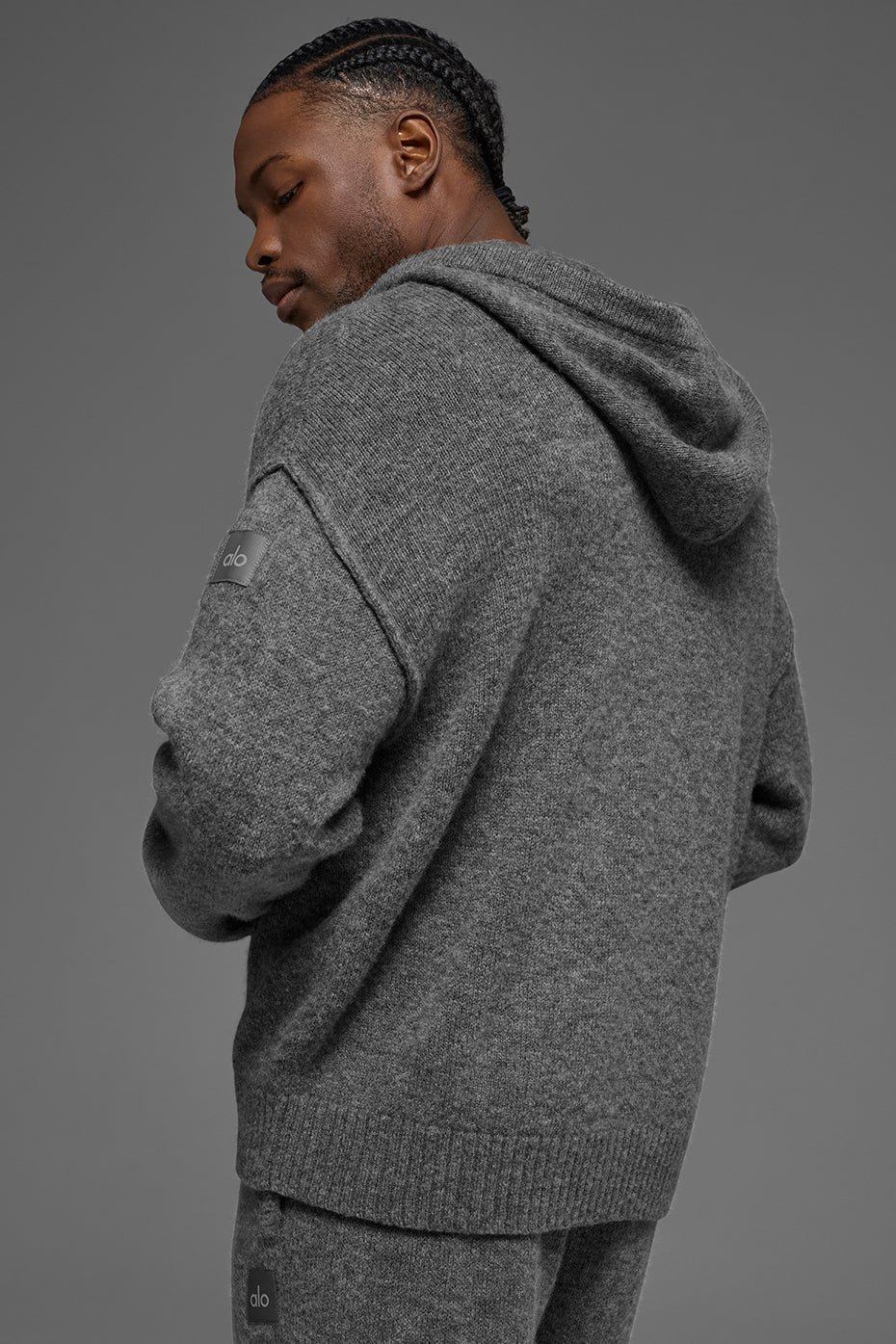 Wool鑱紺ashmere New Class Full Zip Hoodie - Platinum Grey