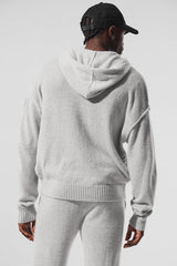 Wool鑱紺ashmere New Class Full Zip Hoodie - Pearl Grey Heather