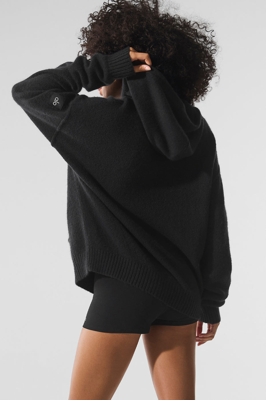 Wool鑱紺ashmere New Class Hoodie - Black