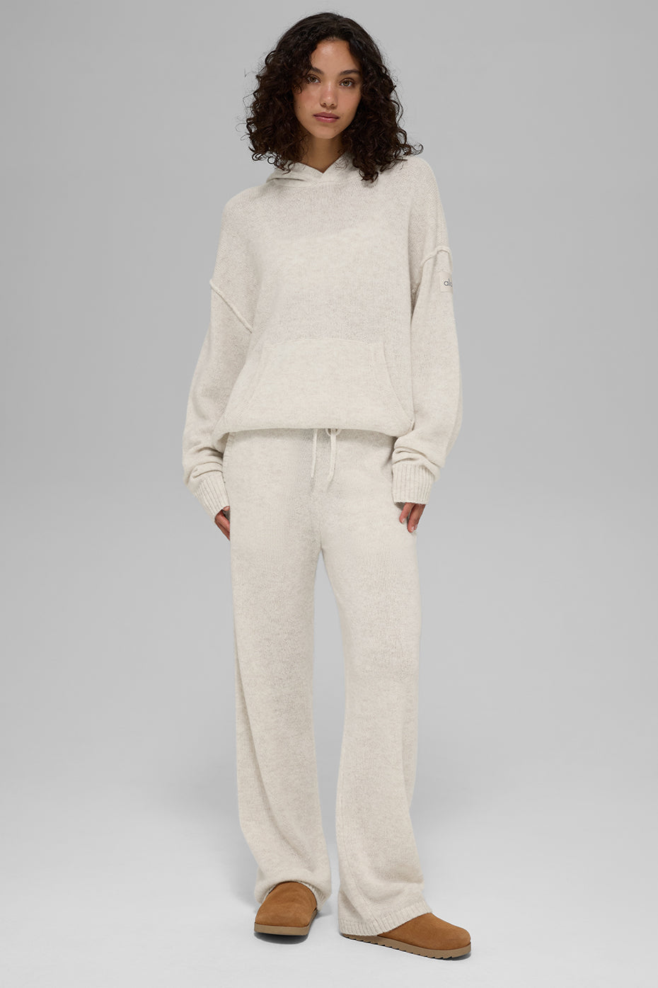 Wool鑱紺ashmere New Class Hoodie - Bone Heather
