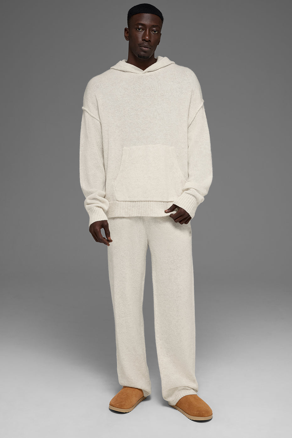 Wool鑱紺ashmere New Class Hoodie - Bone Heather