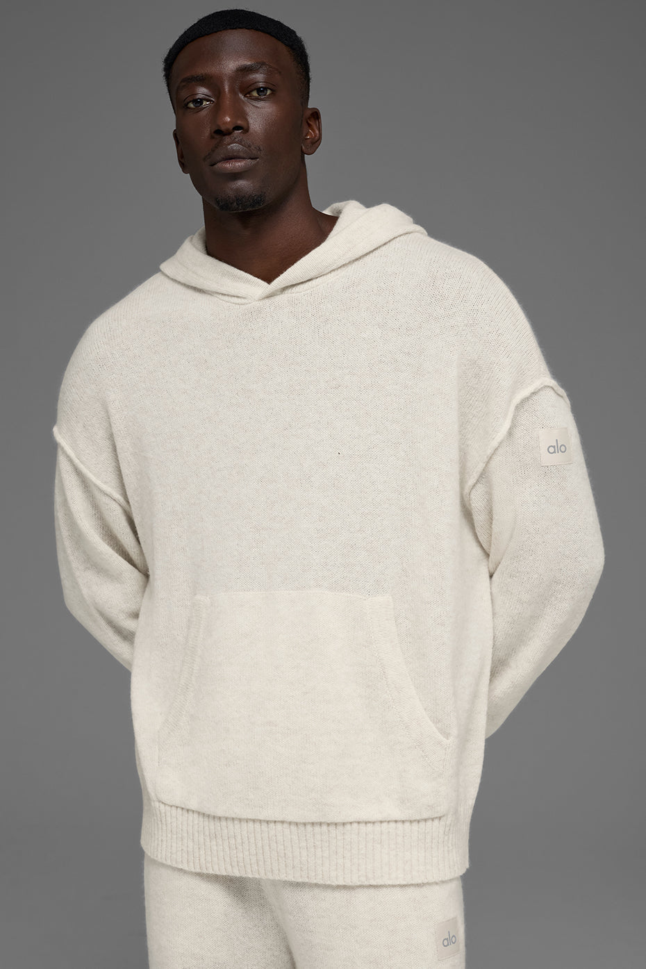 Wool鑱紺ashmere New Class Hoodie - Bone Heather
